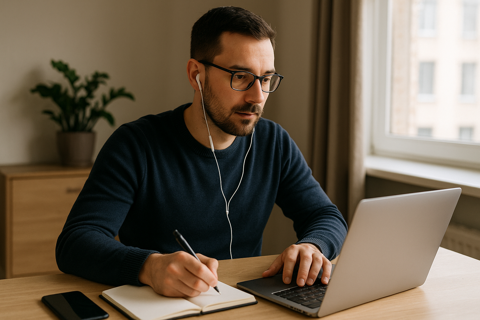 Un homme travaillant en tltravail-1
